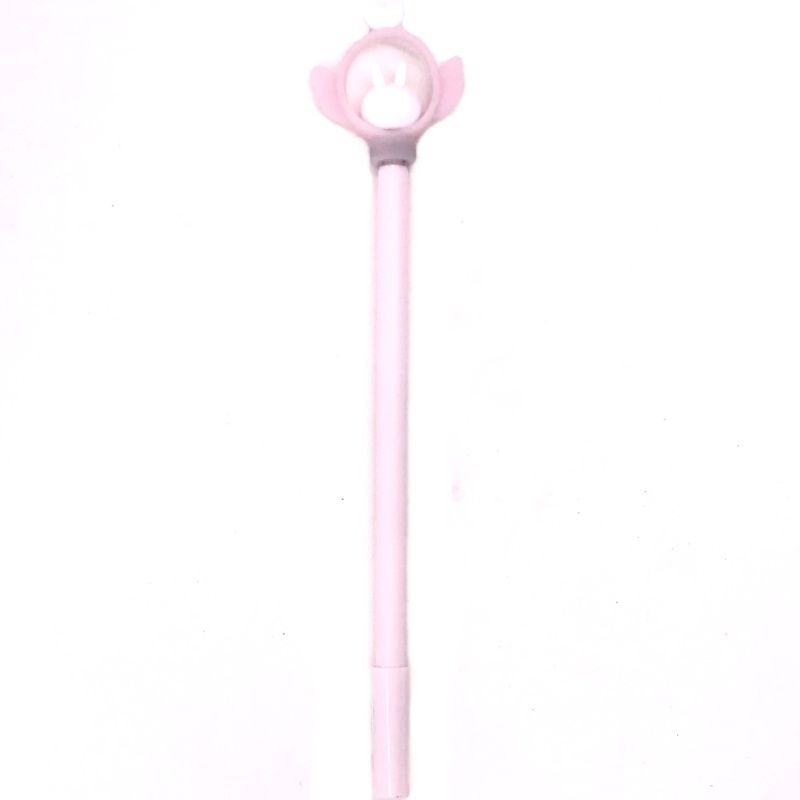 Caneta Gel em Ponta Fina 0,5 mm - Coelhinho Rosa e Branco