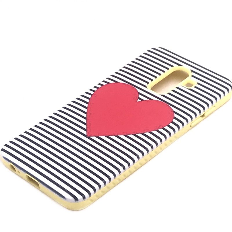 Capa Anti Impacto Coração Listras para Samsung Galaxy J8