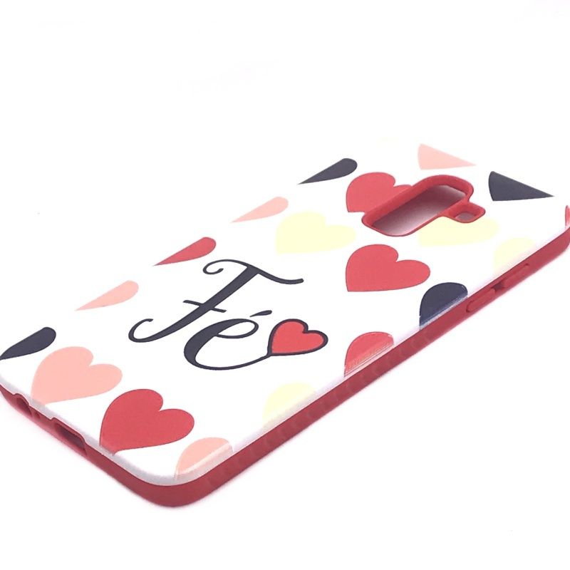 Capa Anti Impacto Fé Corações para Samsung Galaxy J8