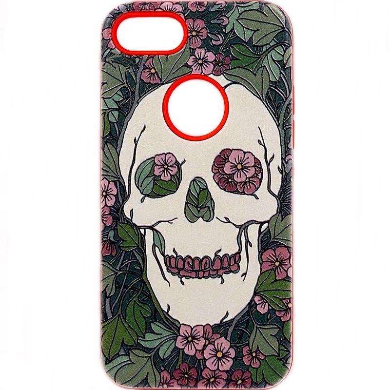 Capa Anti Impacto Caveira Floral para IPhone 7G/8G