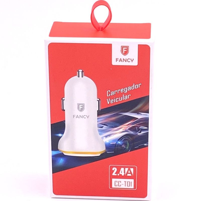 Carregador Veicular Fancy CC-T01 Usb Duplo Universal 