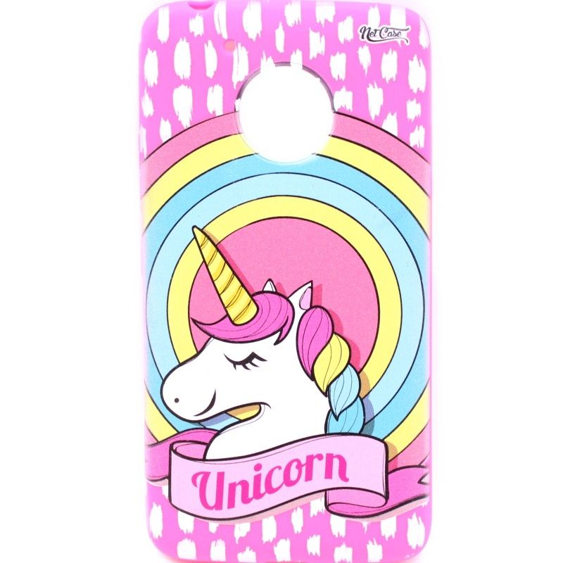 Capa Netcase Borracha para Motorola Moto G5 - Target Unicorn Pink