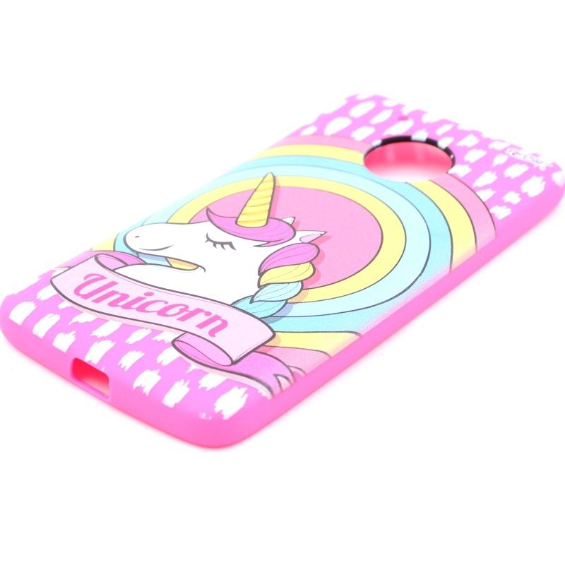 Capa Netcase Borracha para Motorola Moto G5 - Target Unicorn Pink