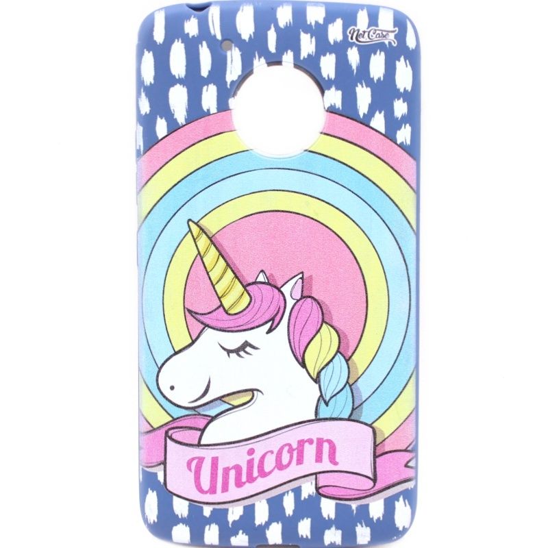 Capa Netcase Borracha para Motorola Moto G5 - Target Unicorn Azul Marinho