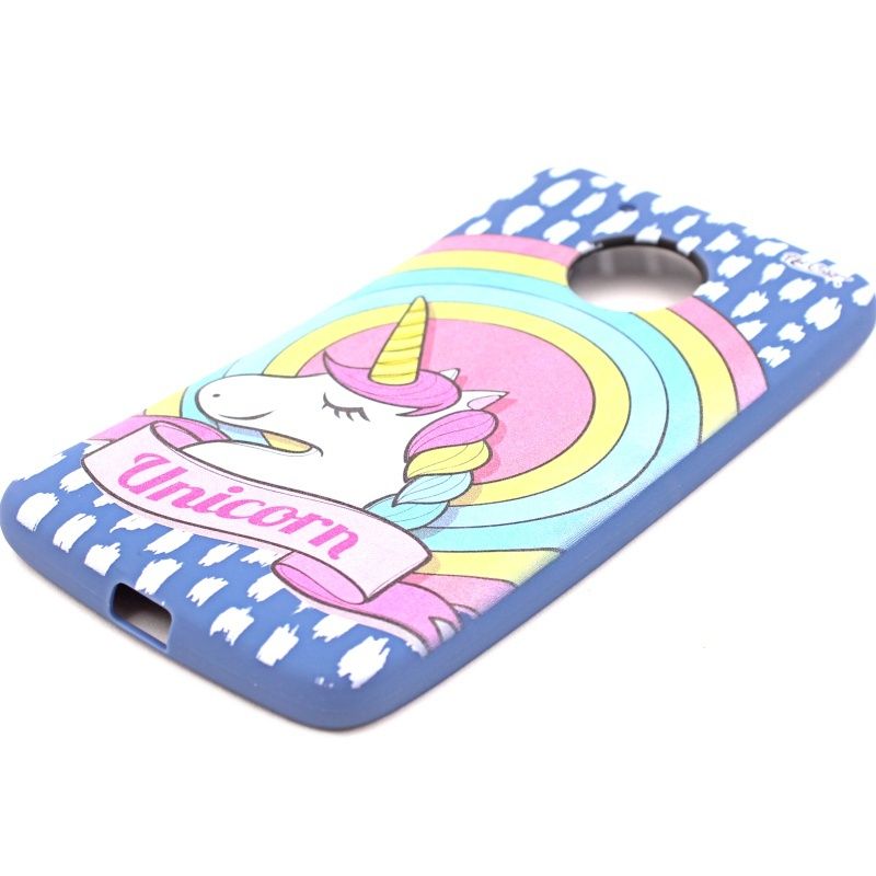 Capa Netcase Borracha para Motorola Moto G5 - Target Unicorn Azul Marinho
