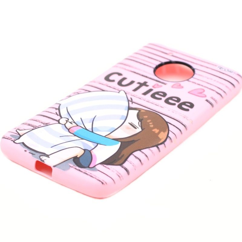 Capa Netcase Borracha para Motorola Moto G5 - Cutieee Girl Rosa