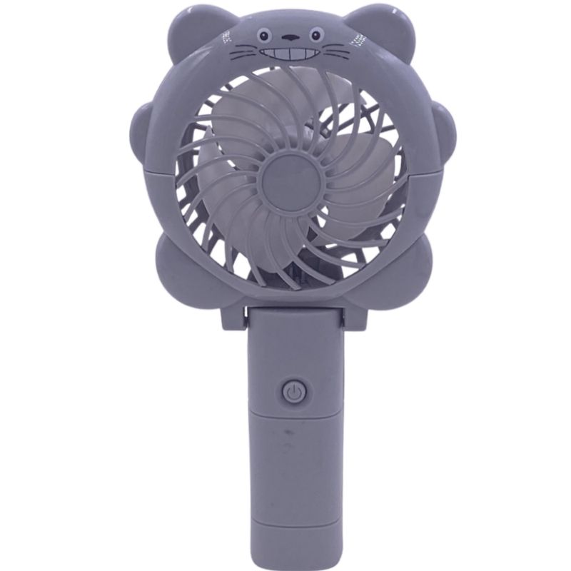 Mini Ventilador de Mesa Cute Cartoon - Cinza