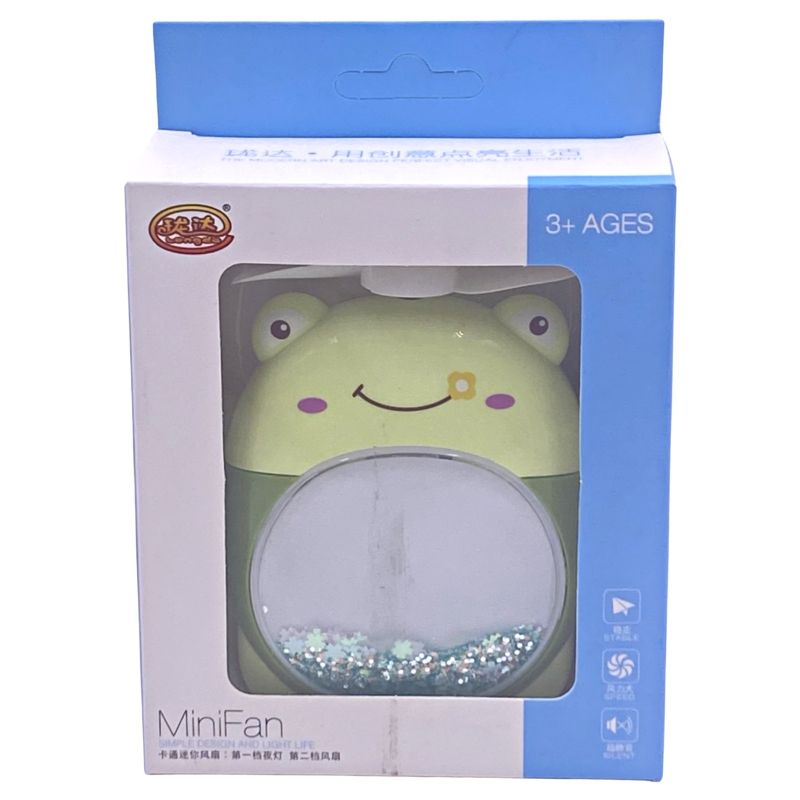 Mini Ventilador de Mesa C/ Glitter - Frog
