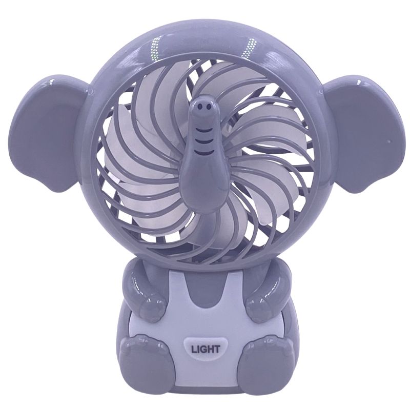Mini Ventilador de Mesa Elefante - Cinza