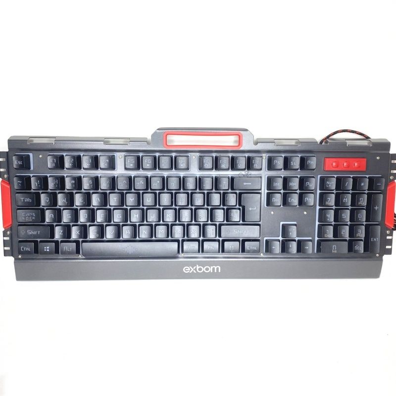 Kit Gamer - Teclado e Mouse c/ Led Exbom BK-G3000 - Preto