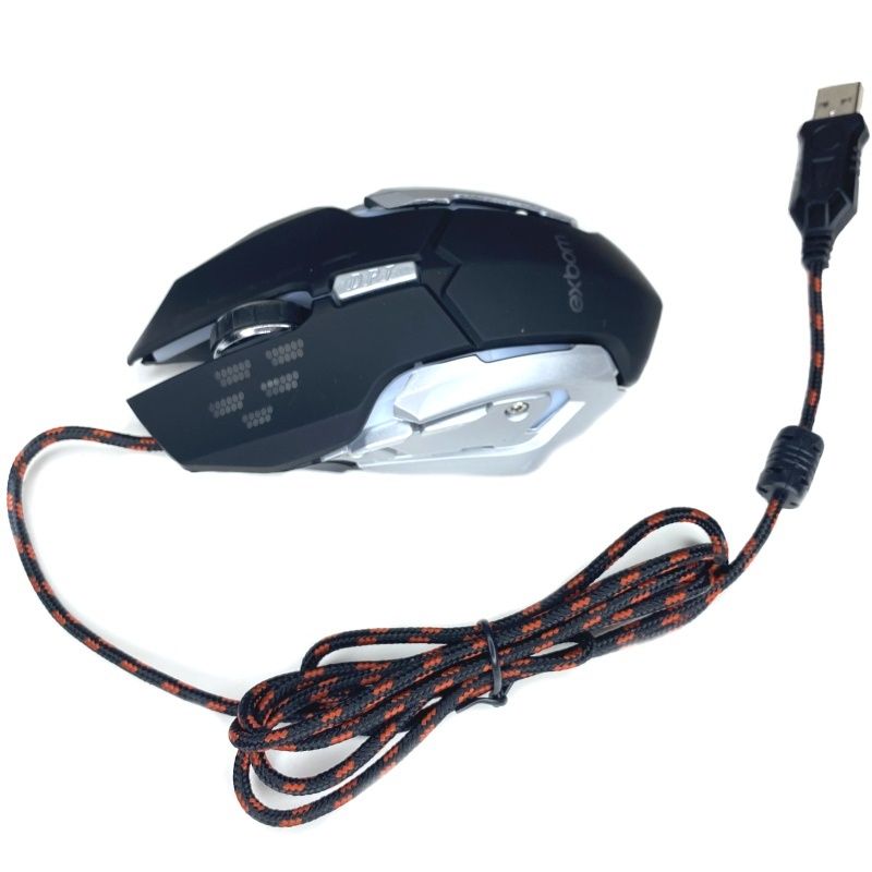 Kit Gamer - Teclado e Mouse c/ Led Exbom BK-G3000 - Preto