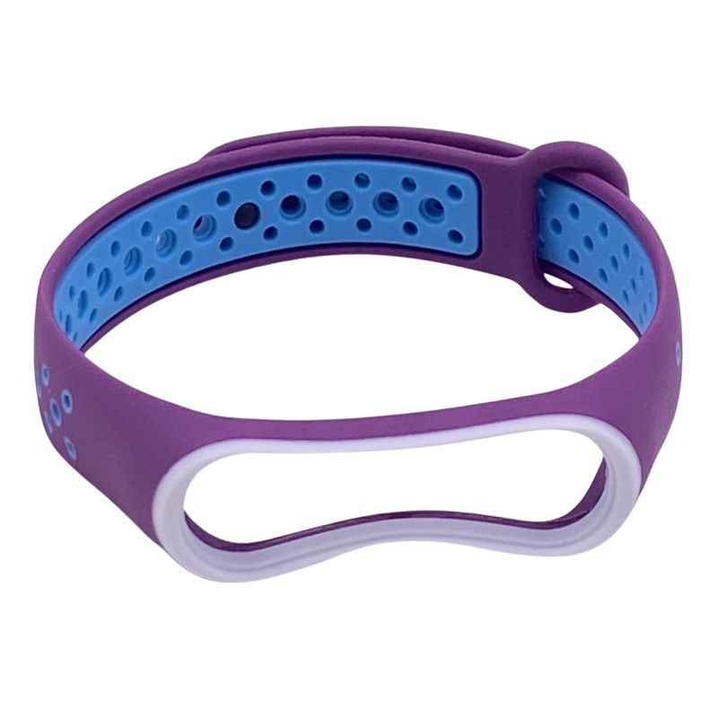 Pulseira Furadinha para Relógio Mi Band 4 - Roxo c/ Azul
