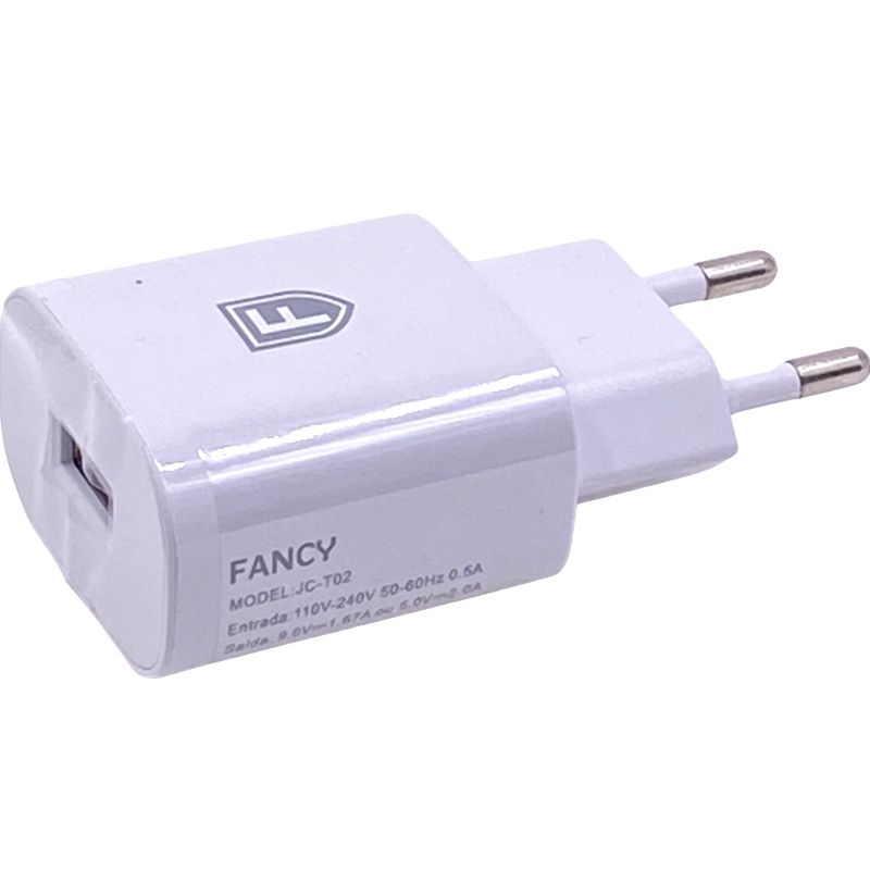 Carregador de Parede Universal Usb Turbo QC2.0 Fancy JC-T02 - Branco