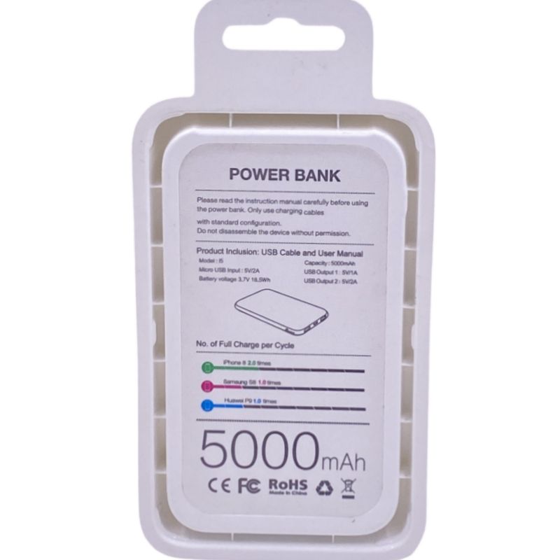 Bateria Extra Portátil Universal Power Bank I5 Dual Usb - 5000mAh - Girassol Good Vibes