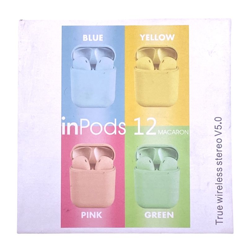 Fone de Ouvido Stereo sem Fio Bluetooth InPods 12 - Amarelo