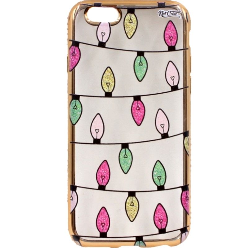 Capa Netcase Metálica com Strass Flexível - Colored Lamps Dourado p/ IPhone 6/6s