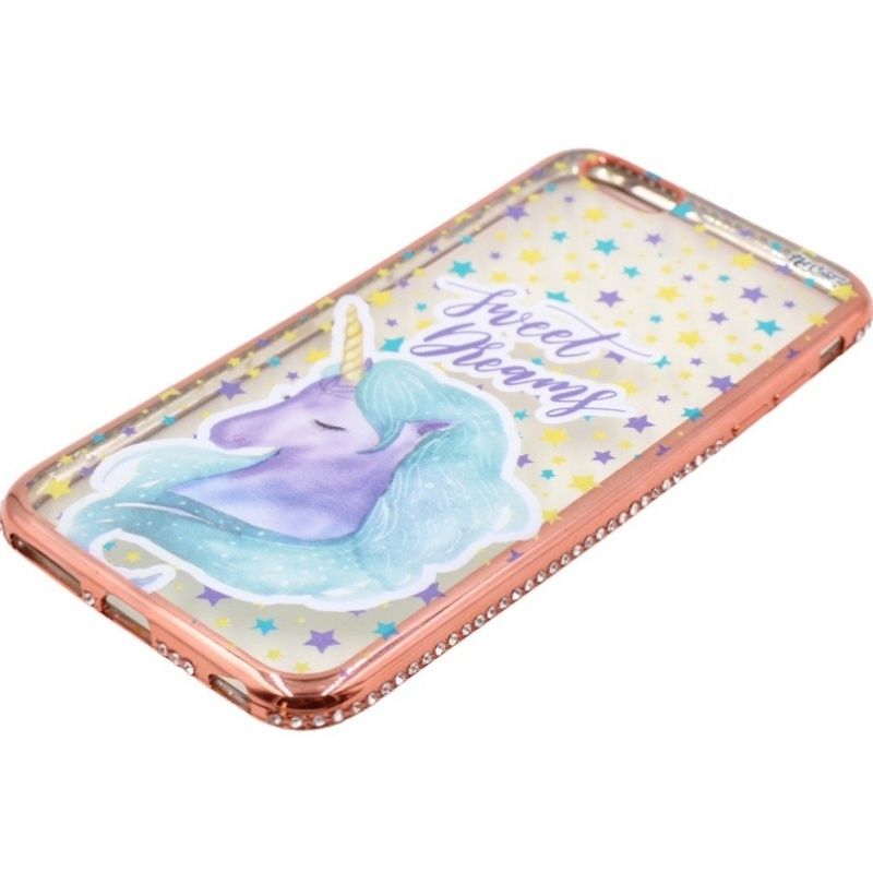 Capa Netcase Metálica com Strass Flexível - Unicórnio Estrelinhas Sweet Dreams Bronze