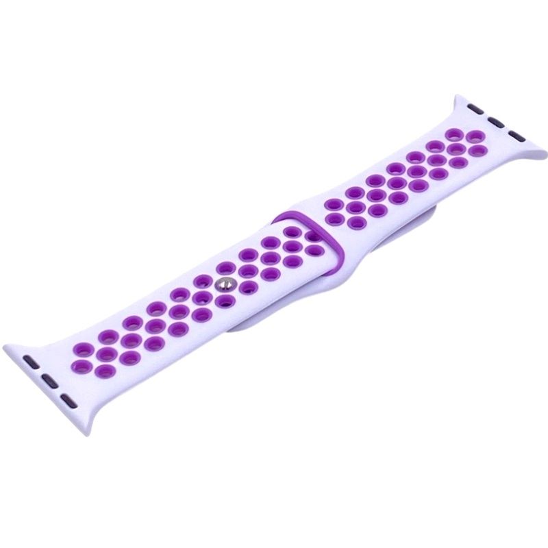 Pulseira Furo para Apple Watch 38mmS - Branco/Roxo