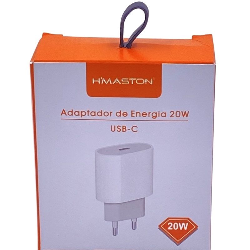 Carregador de Parede Usb-C 20W p/ IPhone/IPad H'Maston CB-16 - 1° Linha