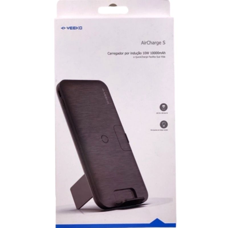 Carregador por Indução Yeeko AirCharge S 10.000mAh - Preto