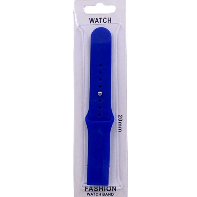 Pulseira Silicone Esportiva 20mm - Azul Royal