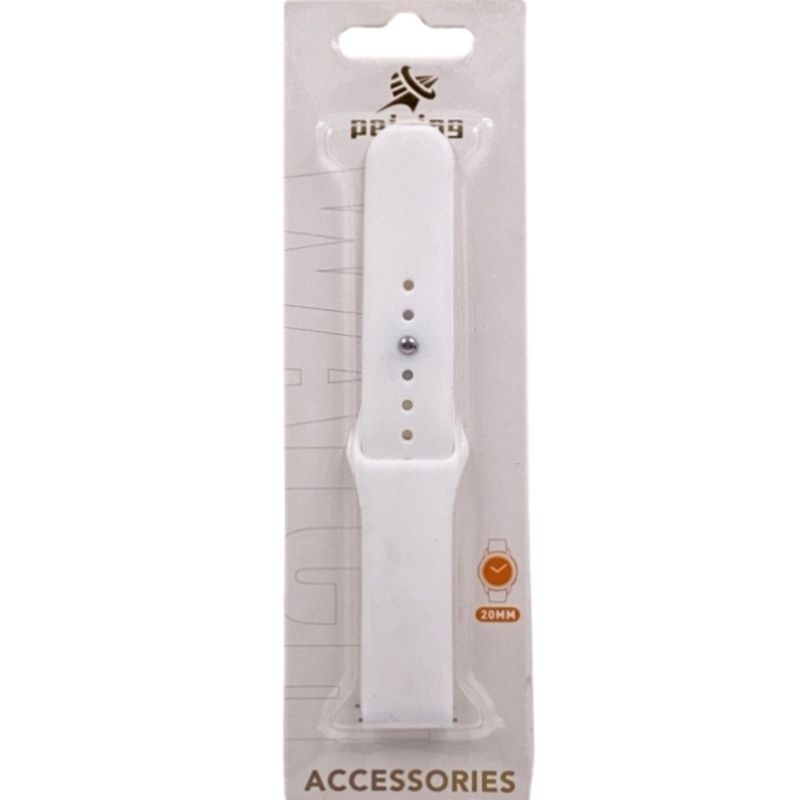 Pulseira Silicone Esportiva 20mm - Branco