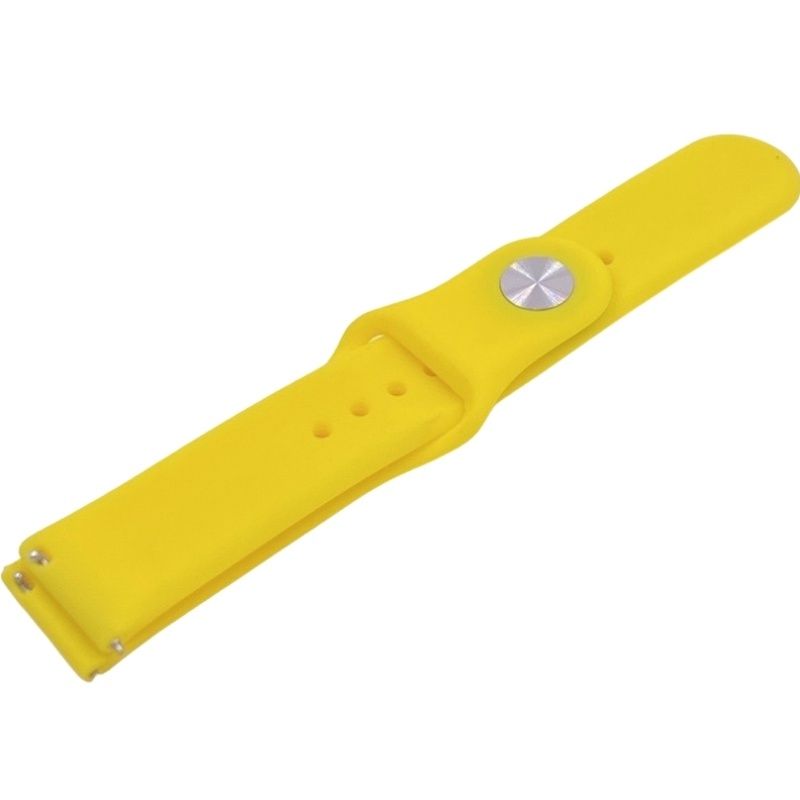 Pulseira Silicone Esportiva 20mm - Amarelo