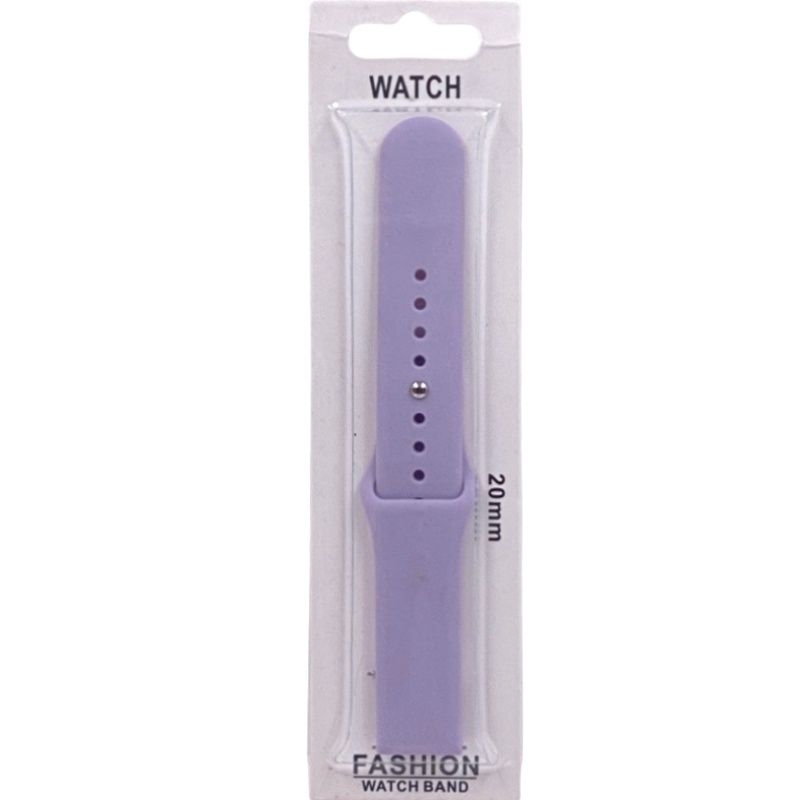 Pulseira Silicone Esportiva 20mm - Lavanda