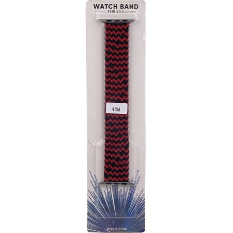 Pulseira Trançada para SmartWatch 42mm M - Vermelho, Preto