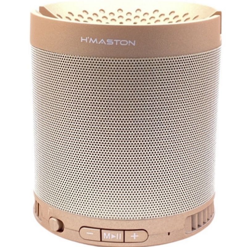 Caixa de Som Bluetooth Multifuncional Suporte H'Maston HF-Q3 - Dourado