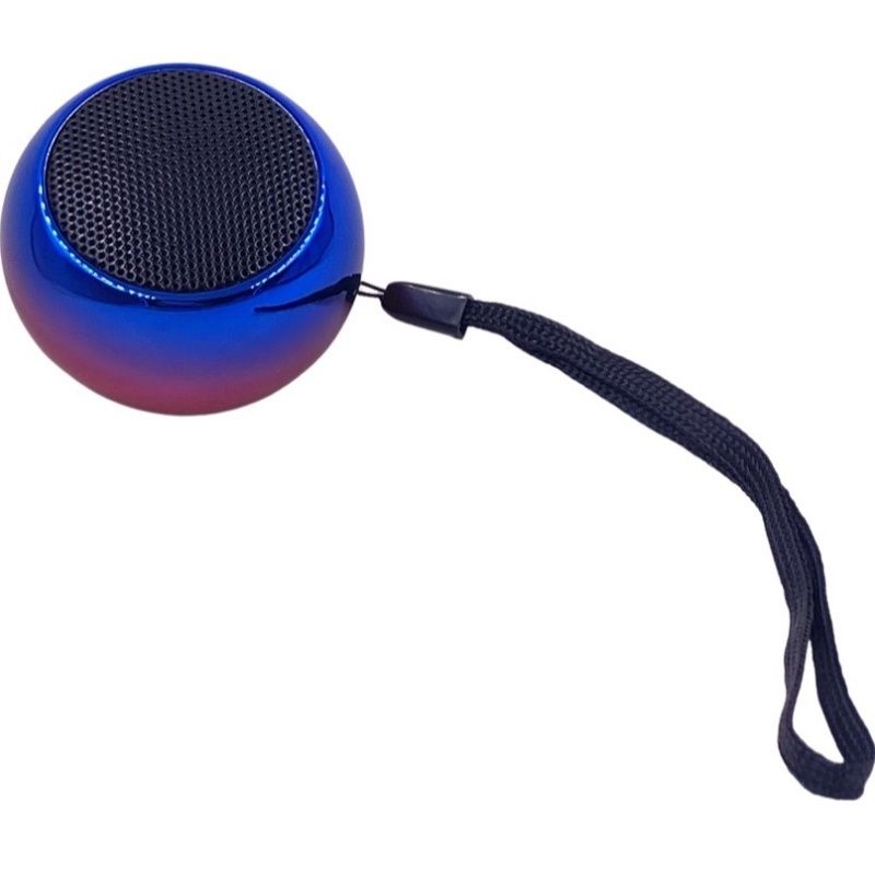 Mini Caixa de Som Portátil Bluetooth H'Maston M003 - Azul Royal c/ Vermelho