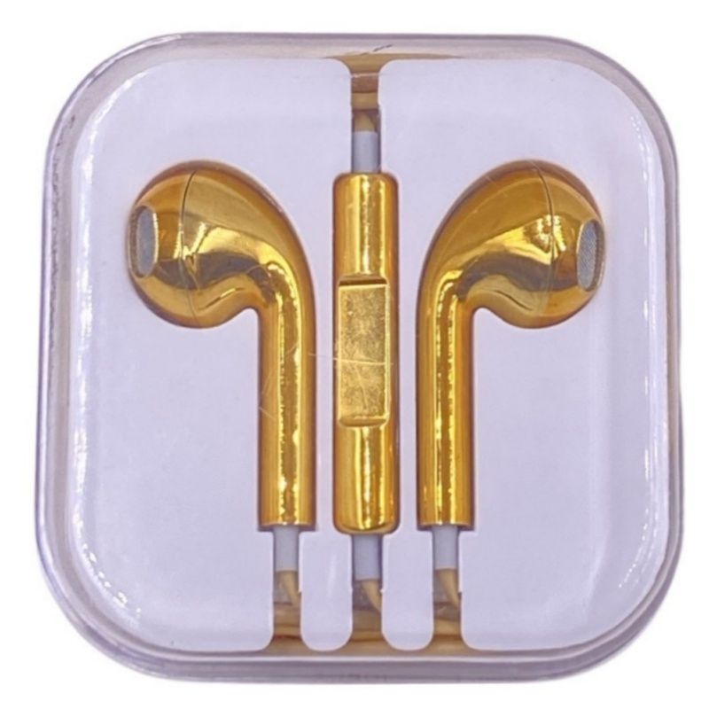 Fone de Ouvido H'Maston I5 Cromado para IPhone/IPod/IPad - Dourado