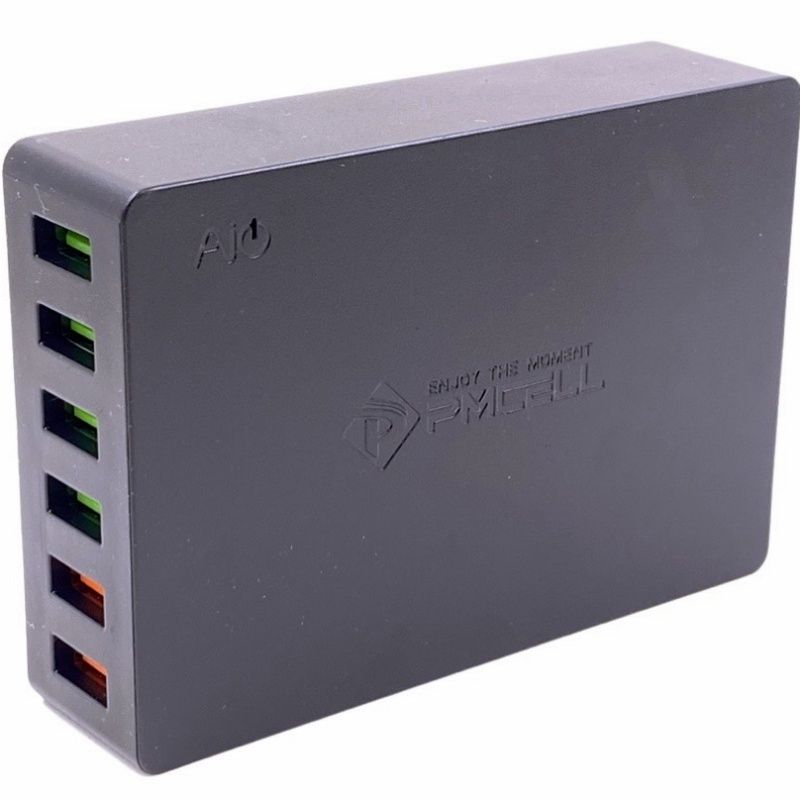 Carregador de Tomada Hub 6 Usb Pmcell MAXX 598 - Preto