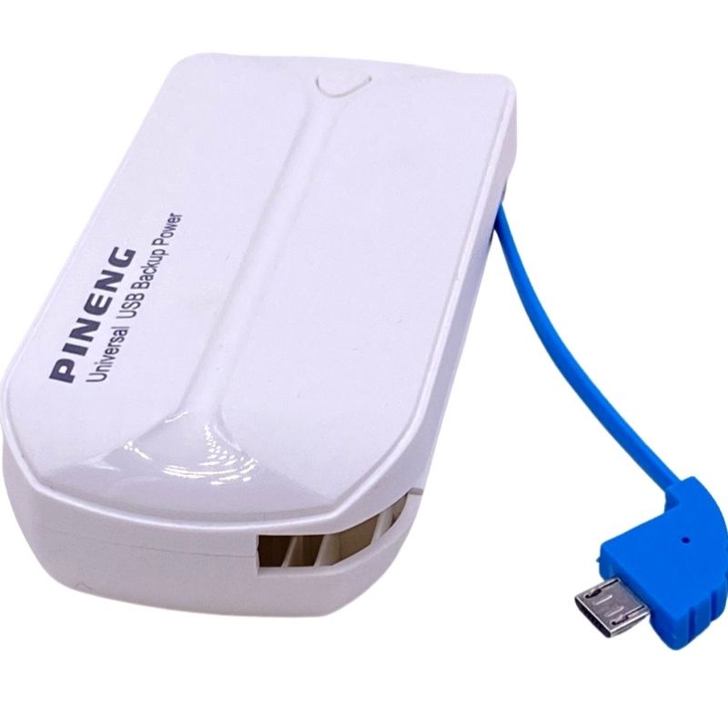 Bateria Extra Portátil Universal Power Bank Pineng Usb - PN-915 - 5000mAh - Branco