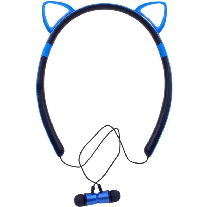 Fone de Ouvido Wireless Earphone H'Maston Cat Ear ZW-29 - Azul