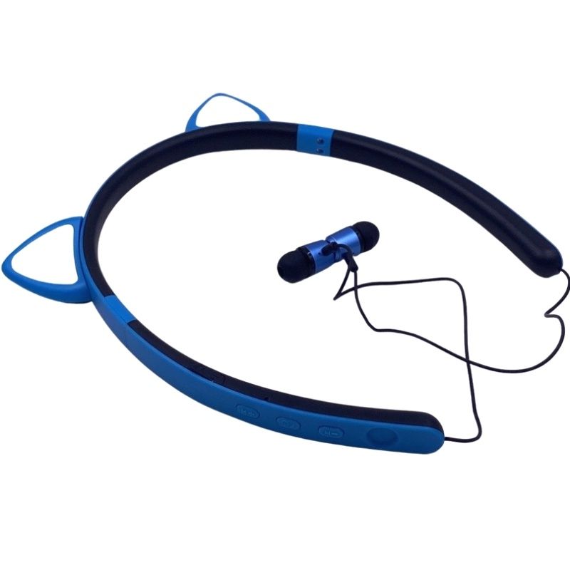 Fone de Ouvido Wireless Earphone H'Maston Cat Ear ZW-29 - Azul