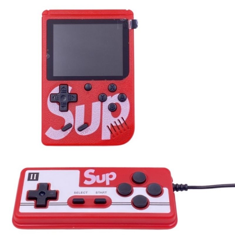 Mini Game Boy Portátil Sup Led 3'' com Controle - Vermelho