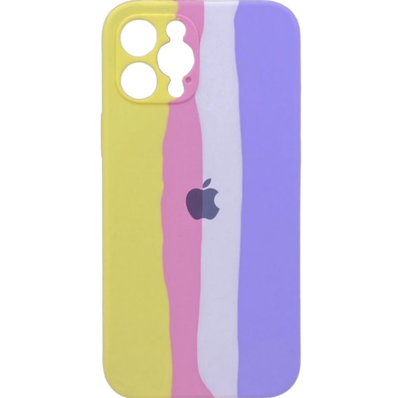 Capa Autêntica Colorful - Amarelo/Lilás p/ IPhone 12 Pro Max - 6.7''