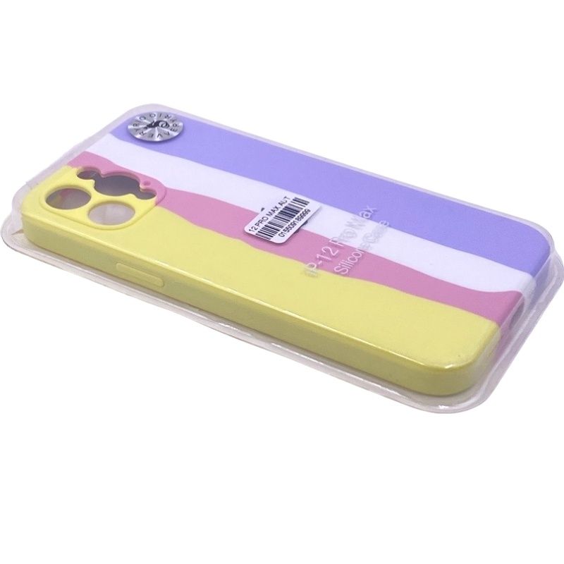 Capa Autêntica Colorful - Amarelo/Lilás p/ IPhone 12 Pro Max - 6.7''