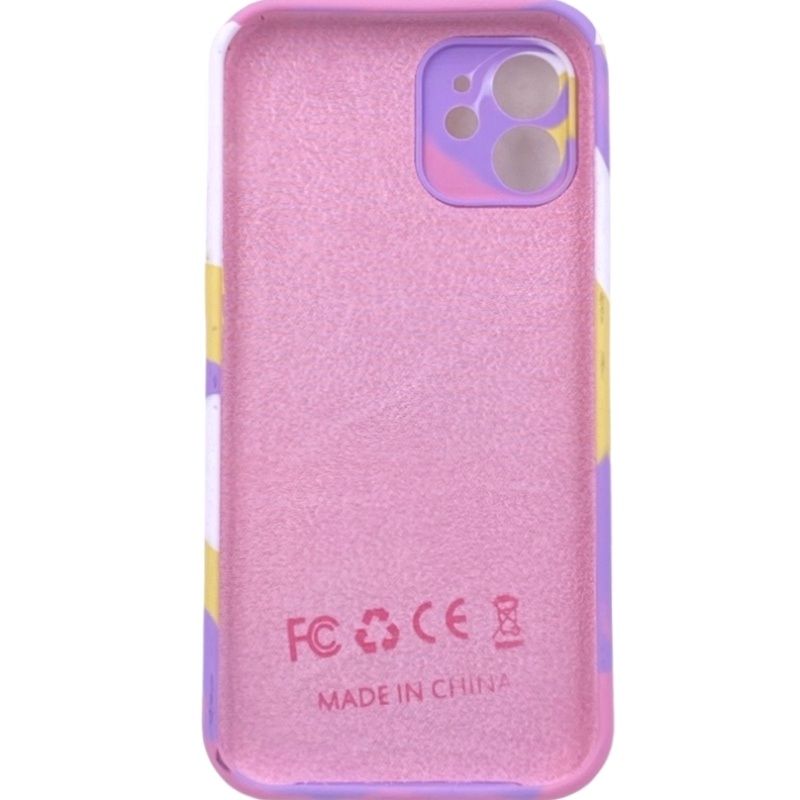 Capa Autêntica Colorful - Rosa/Lilás/Amarelo p/ IPhone 12 - 6.1''