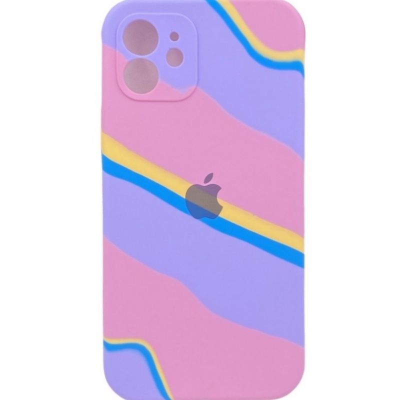 Capa Autêntica Colorful - Lilás/Rosa p/ IPhone 12 - 6.1''