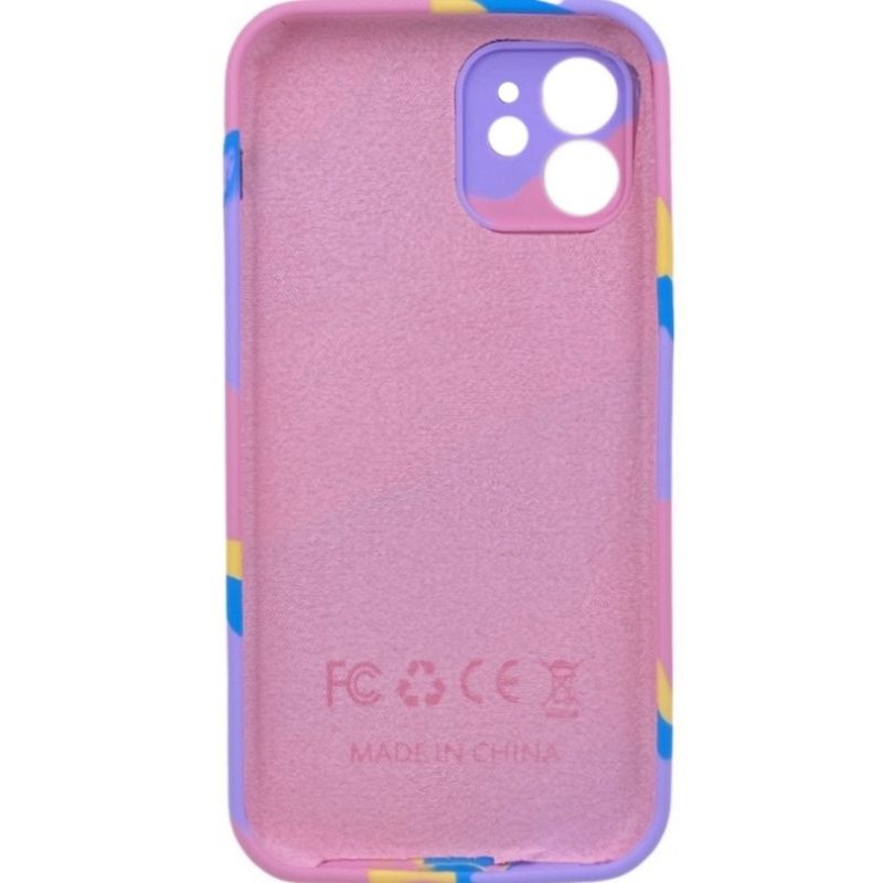 Capa Autêntica Colorful - Lilás/Rosa p/ IPhone 12 - 6.1''