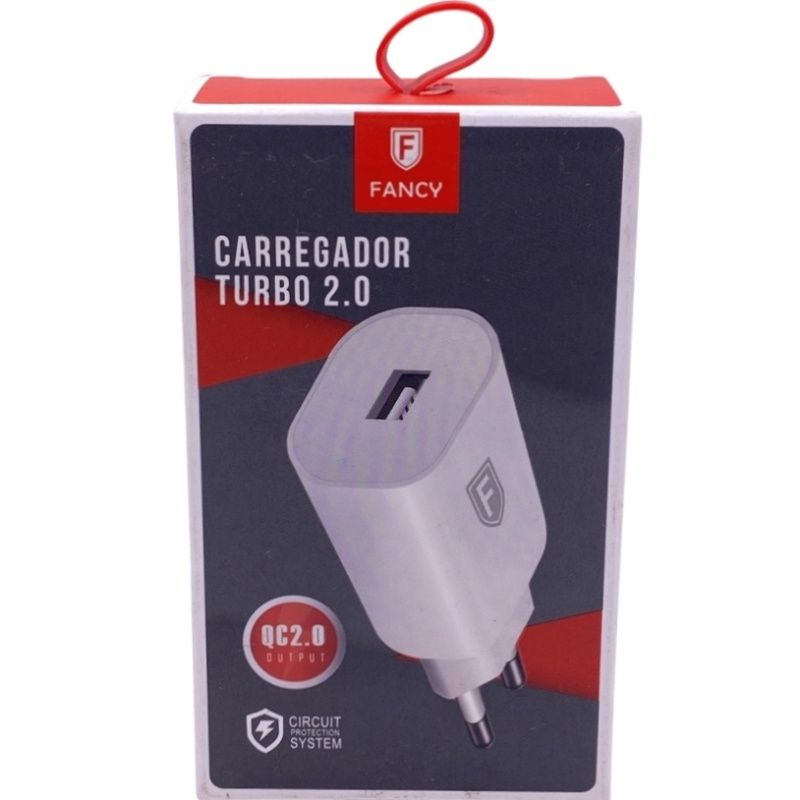 Carregador de Parede Universal Usb Turbo QC2.0 Fancy JC-T02 - Branco