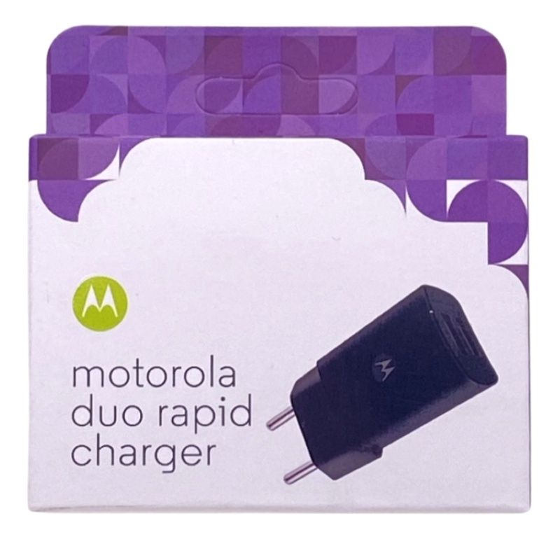 Kit Adaptador Usb Dual Turbo Motorola + Cabo Micro Usb (V8) - Preto