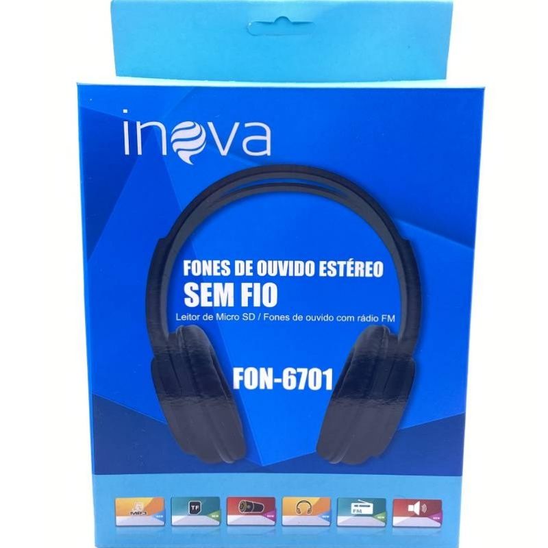 Fone de Ouvido Bluetooth Inova FON-6701 - Azul Royal