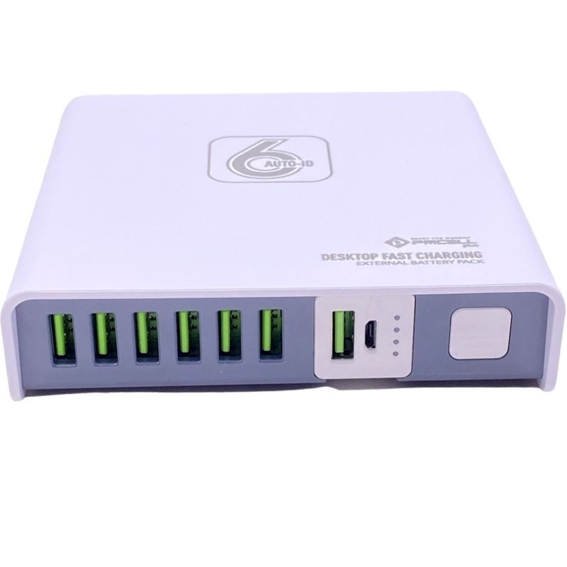 Carregador de Tomada Hub 6 Usb + Power Bank Externa 2600mAh PMCELL HC-54