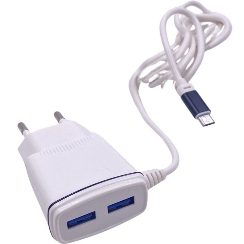 Carregador de Parede Usb Dual Ecooda EC11082 - Micro Usb/V8 - Preto
