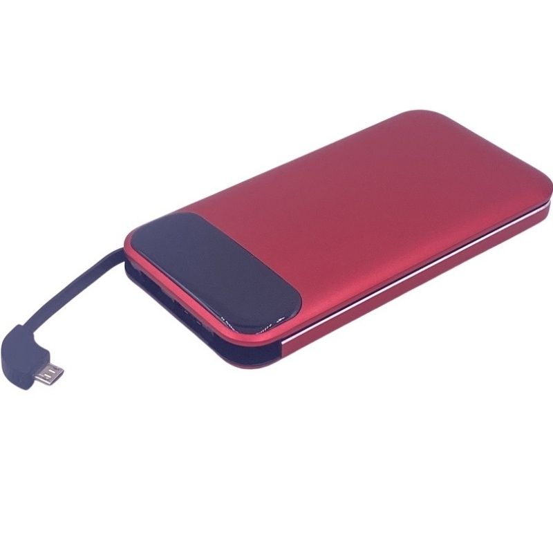 Bateria Extra Portátil Universal Power Bank Gold Luthor Usb - MP-D001 - 10000mAh - Vermelho