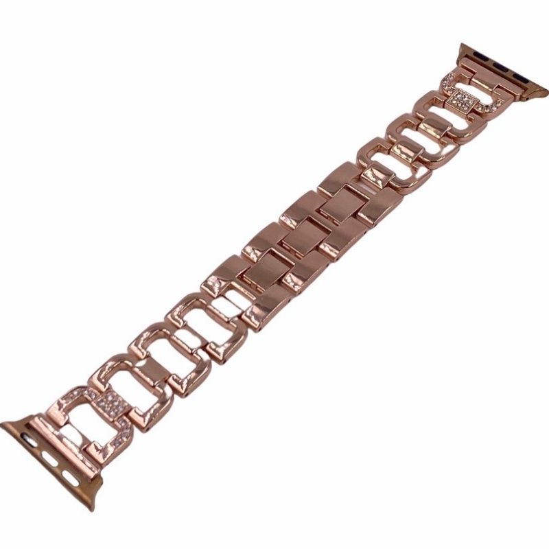 Pulseira Metal com Strass para Apple Watch 42/44mm - Bronze