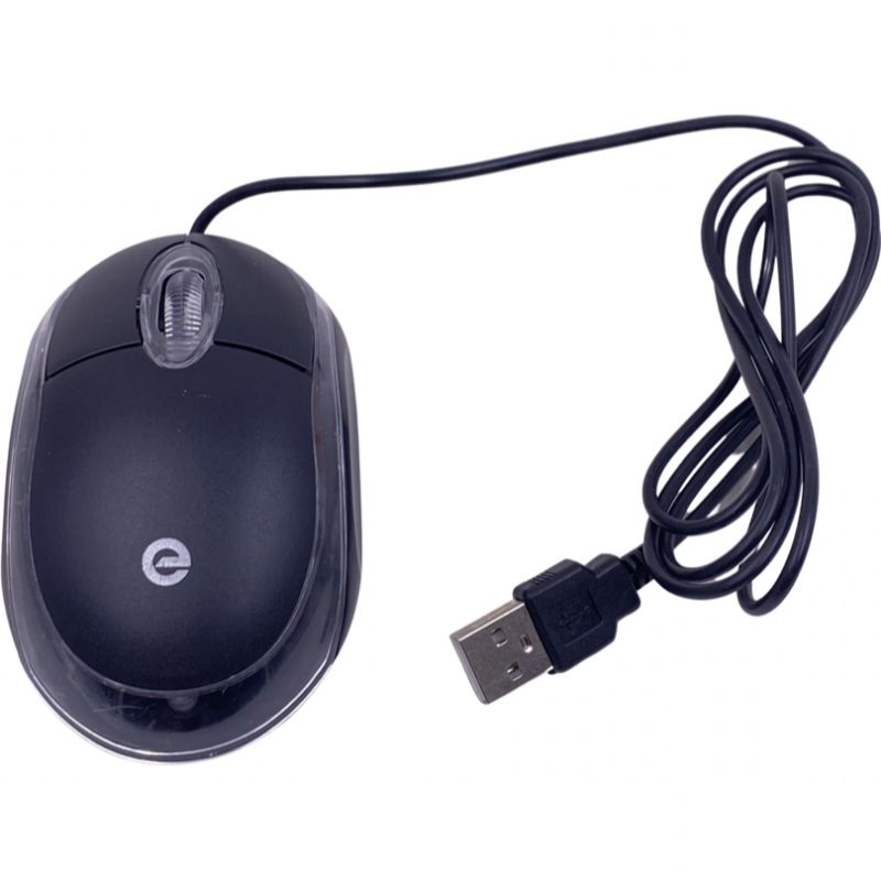 Mouse USB Óptico LED MS-9 - Preto